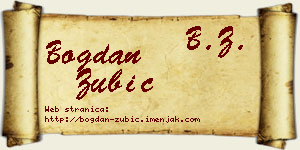 Bogdan Zubić vizit kartica